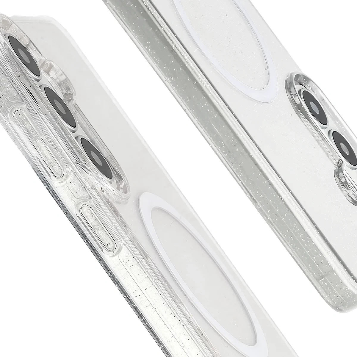 Kryt Bizon Case SparklO Magnetic Samsung Galaxy S26 Plus, transparent with glitter