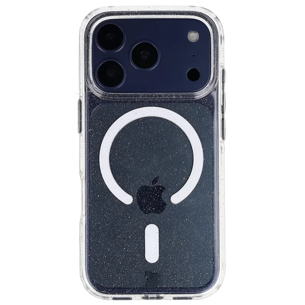 Kryt Bizon Case SparklO Magnetic Apple iPhone 17 Pro, transparent with glitter