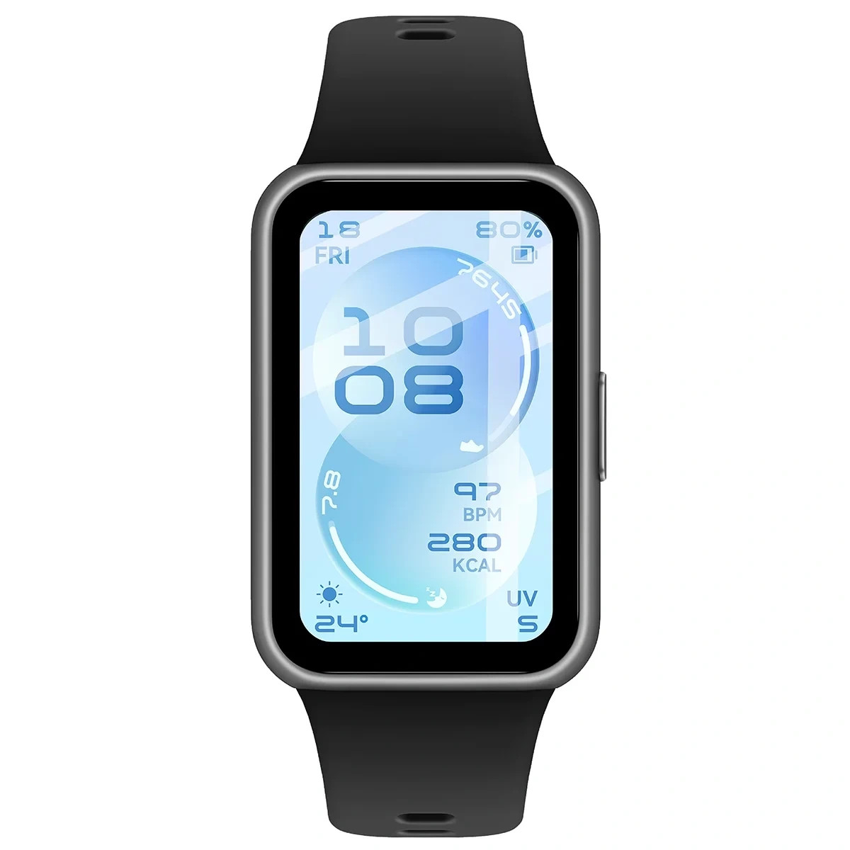 Ochranné sklo Bizon Glass Watch Edge Hybrid Huawei Band 11, black