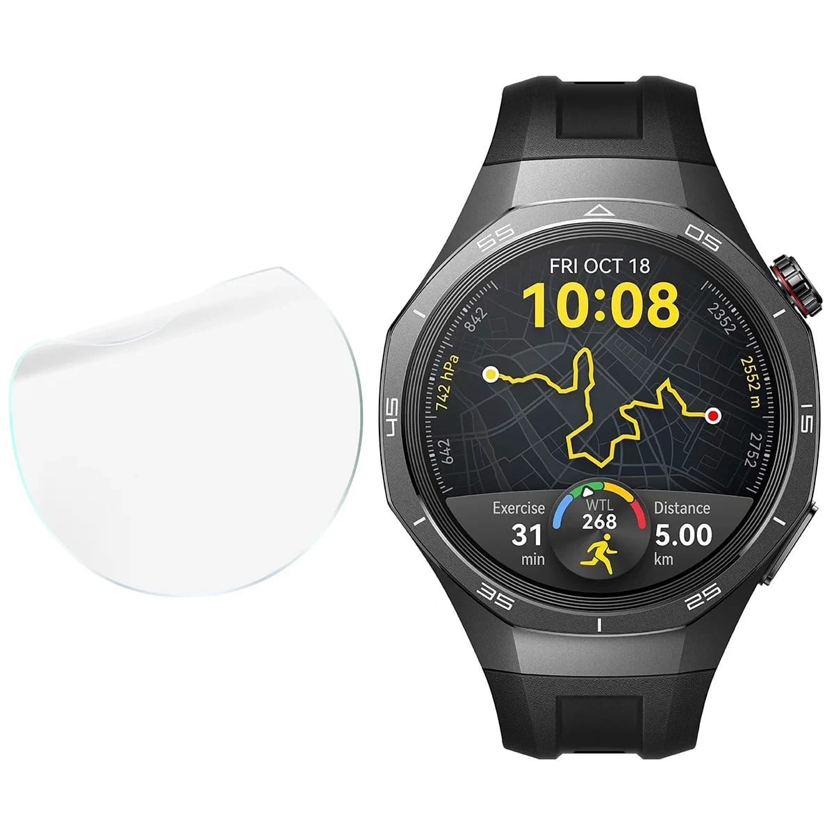 Ochranná fólie Bizon Watch Film HydroFlex Huawei Watch GT 5 Pro 46 mm [3 PACK]