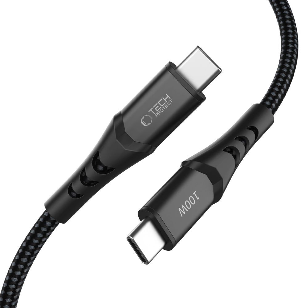 Tech-Protect UB11T Ultraboost USB-C / USB-C Cable PD 100W / QC3.0 100cm Black