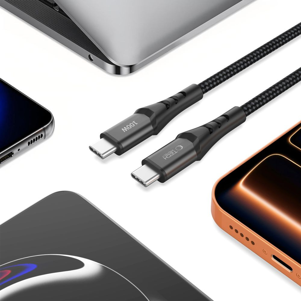 Tech-Protect UB11T Ultraboost USB-C / USB-C Cable PD 100W / QC3.0 100cm Black