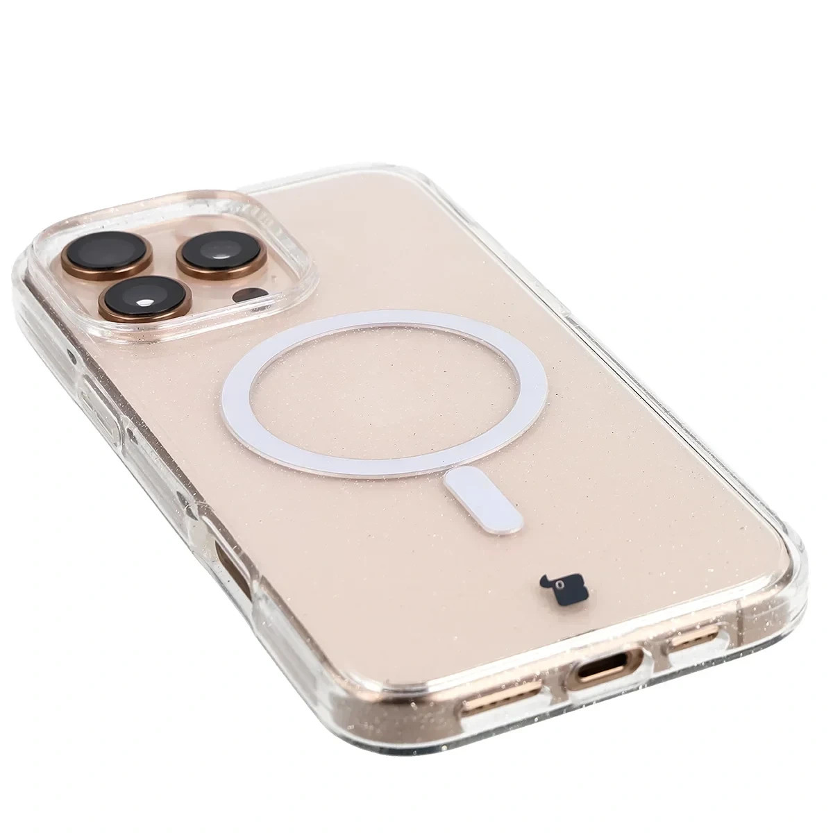 Kryt Bizon Case SparklO Magnetic Apple iPhone 16 Pro Max, transparent with glitter