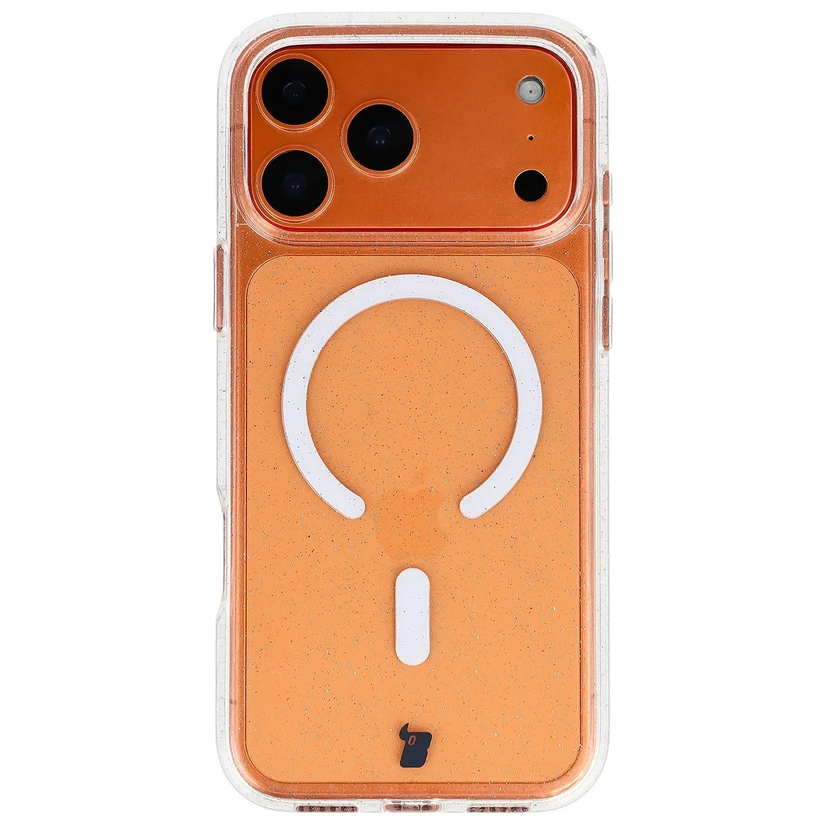 Kryt Bizon Case SparklO Magnetic Apple iPhone 17 Pro Max, transparent with glitter