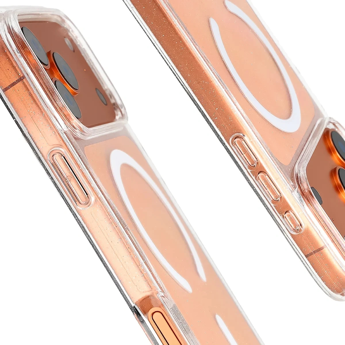 Kryt Bizon Case SparklO Magnetic Apple iPhone 17 Pro Max, transparent with glitter