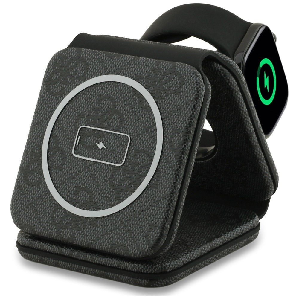 Bezdrátová nabíječka Guess 4G 15W MagSafe 3-in-1 Wireless Charger Black