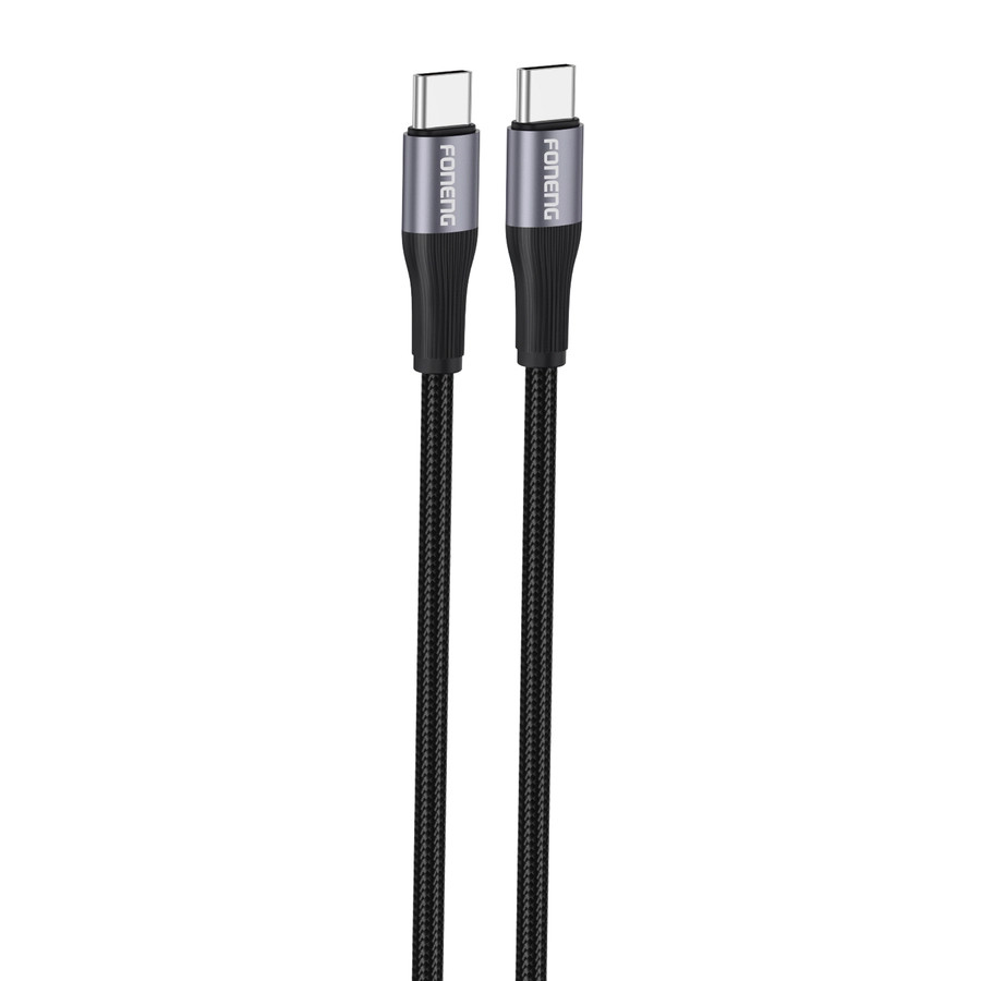 FONENG X112 Cable USB-C / USB-C PD 60W 1m, black