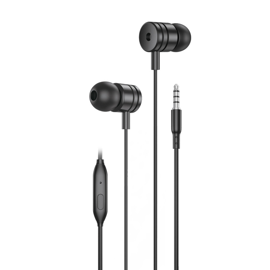 Sluchátka FONENG EP200 Wired in-ear  Jack 3.5mm with a microphone 1.2m, black