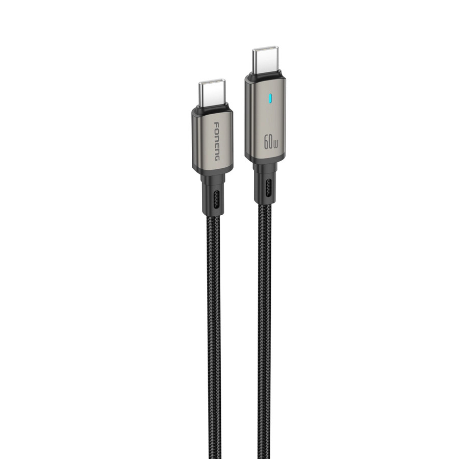 FONENG XS12 USB-C / USB-C Cable PD 60W 1.2m, black