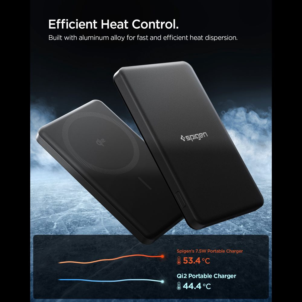 Spigen EA2205MQ Essential MagSafe Power Bank 5000mAh 22.5W Qi2 Black