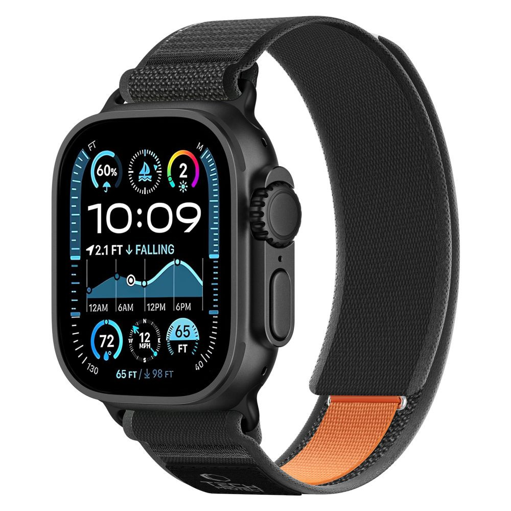 Tech-Protect Nylon Elite Apple Watch 8/9/10/11/SE/Ultra 44/45/46/49mm Black/orange
