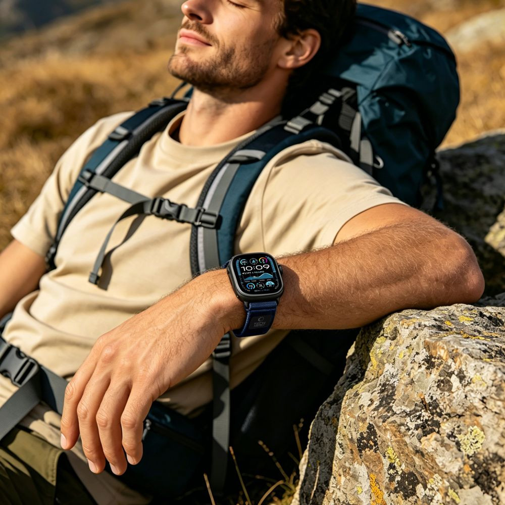 Tech-Protect Nylon Elite Apple Watch 8/9/10/11/SE/Ultra 44/45/46/49mm Navy/orange