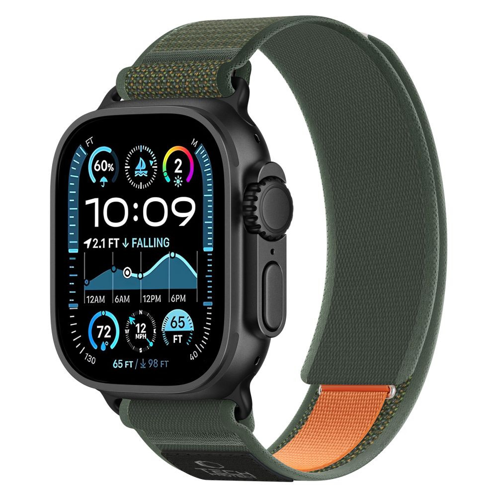 Tech-Protect Nylon Elite Apple Watch 8/9/10/11/SE/Ultra 44/45/46/49mm Green/orange