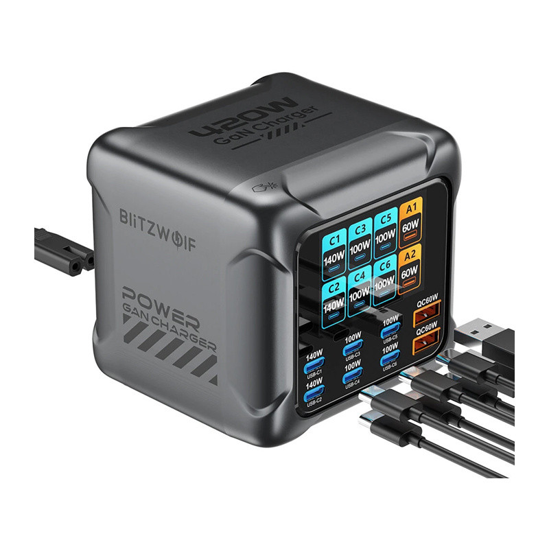 Síťová nabíječka Blitzwolf BW-S33 420W Charger, 8 ports