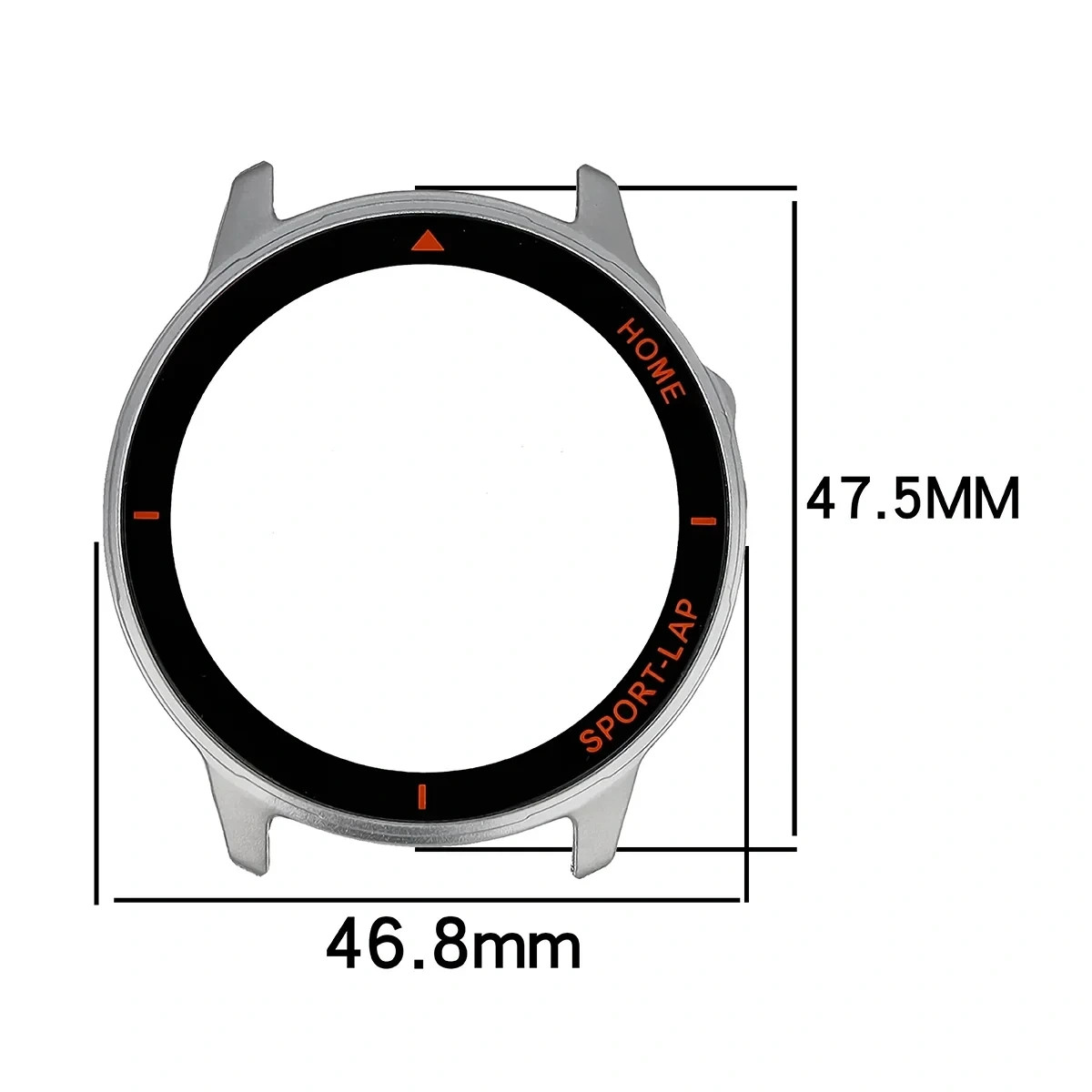 Kryt Bizon Case Watch Adamo Huawei Watch GT Runner 2, satin silver-orange
