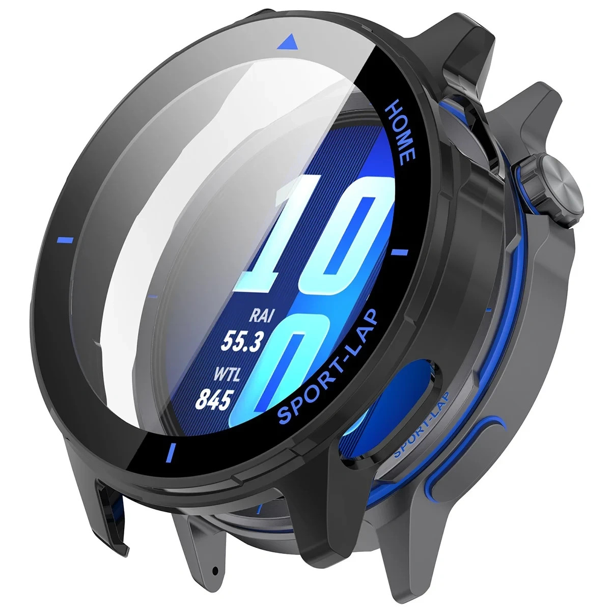 Kryt Bizon Case Watch Adamo Huawei Watch GT Runner 2, matte black-blue