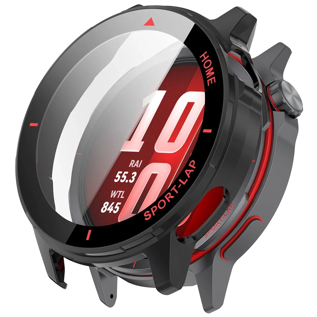 Kryt Bizon Case Watch Adamo Huawei Watch GT Runner 2, matte black-red