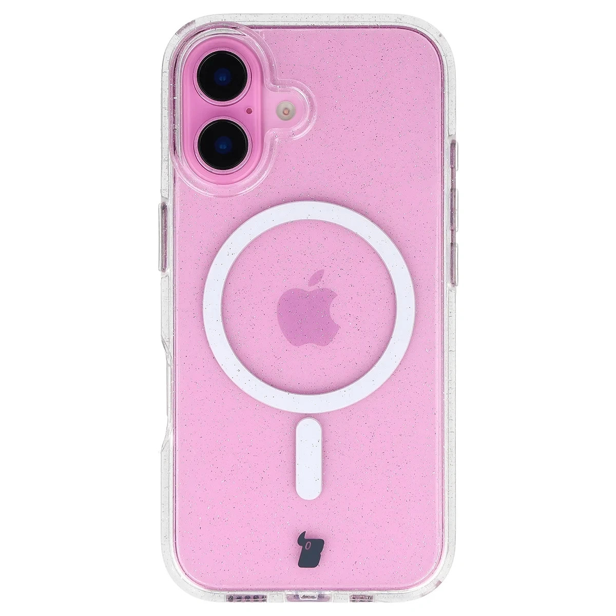 Kryt Bizon Case SparklO Magnetic Apple iPhone 16, transparent with glitter