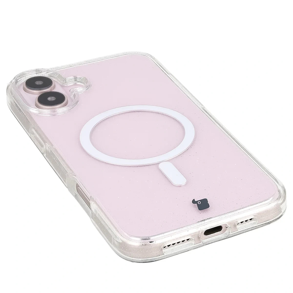 Kryt Bizon Case SparklO Magnetic Apple iPhone 16 Plus, transparent with glitter
