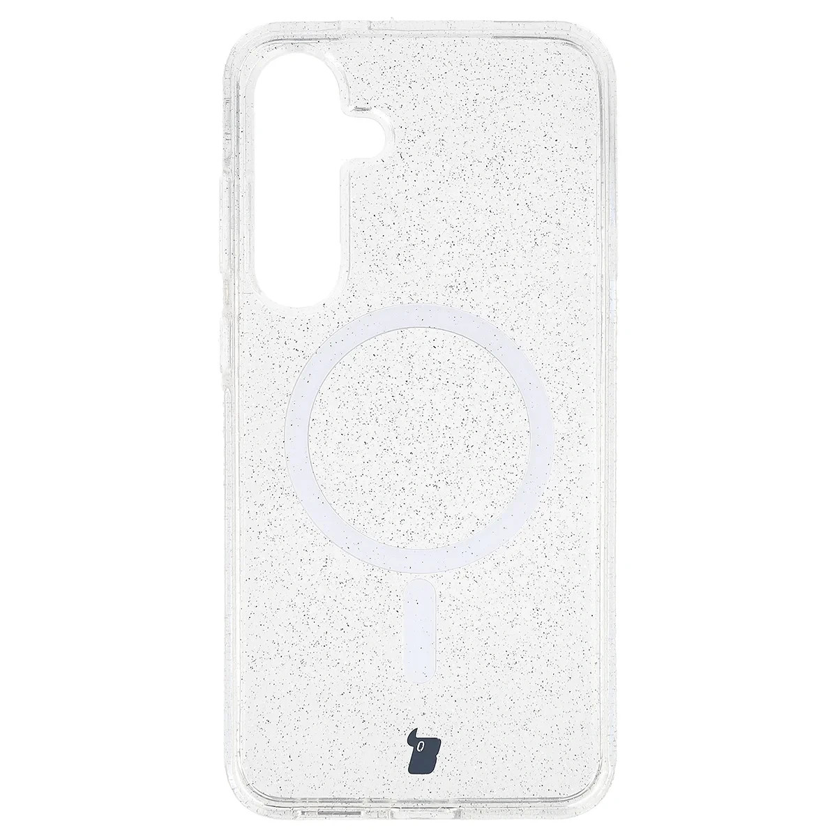Kryt Bizon Case SparklO Magnetic Samsung Galaxy S25+ Plus / S24+ Plus, transparent with glitter