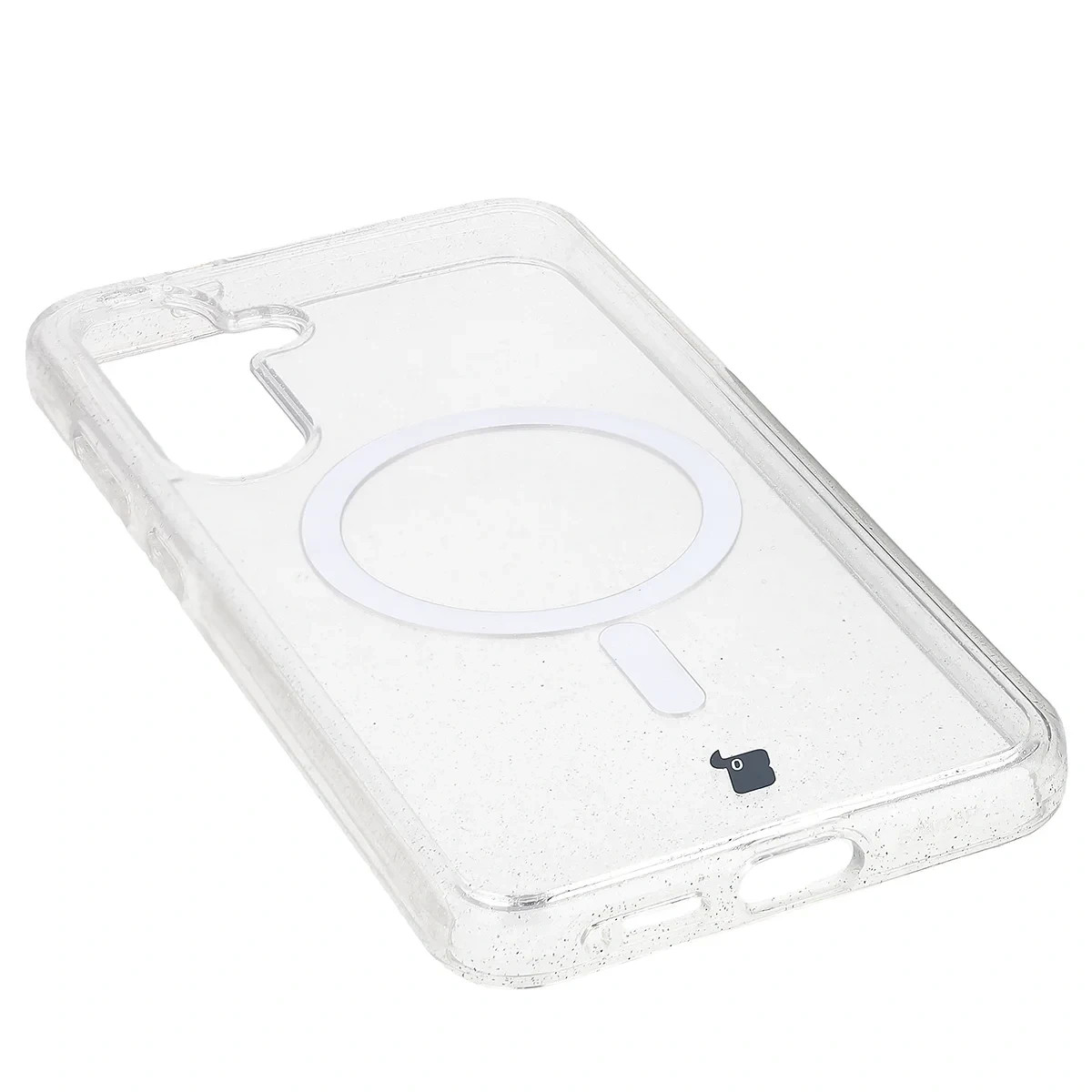 Kryt Bizon Case SparklO Magnetic Samsung Galaxy S25+ Plus / S24+ Plus, transparent with glitter