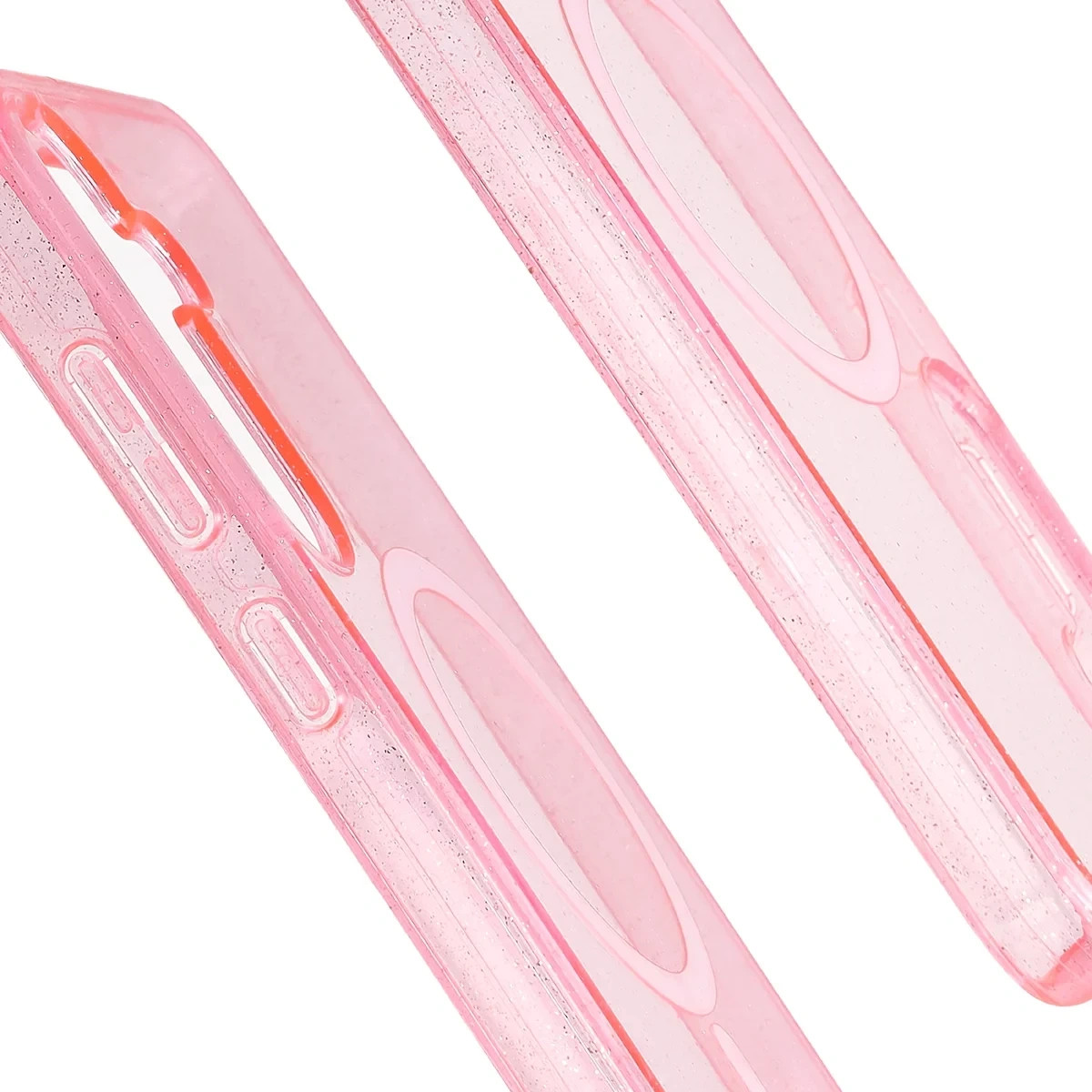 Kryt Bizon Case SparklO Magnetic Samsung Galaxy S25+ Plus / S24+ Plus, translucent-pink with glitter
