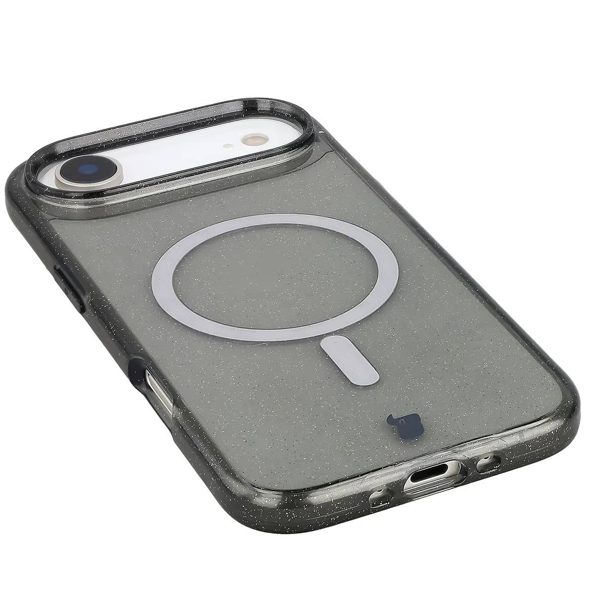 Kryt Bizon Case SparklO Magnetic Apple iPhone Air, transparent-black with glitter