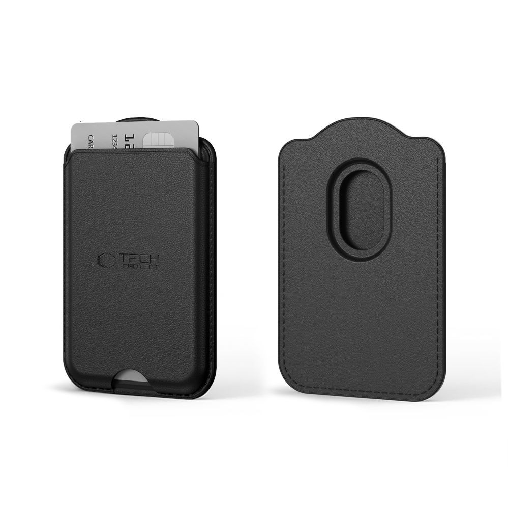 Knížkové pouzdro Tech-Protect CH02 MagWallet Magsafe Universal Magnetic Card Holder Black
