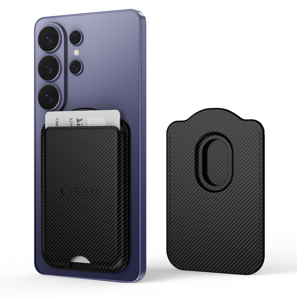 Kryt Tech-Protect CH02 MagWallet Magsafe Universal Magnetic Card Holder Carbon