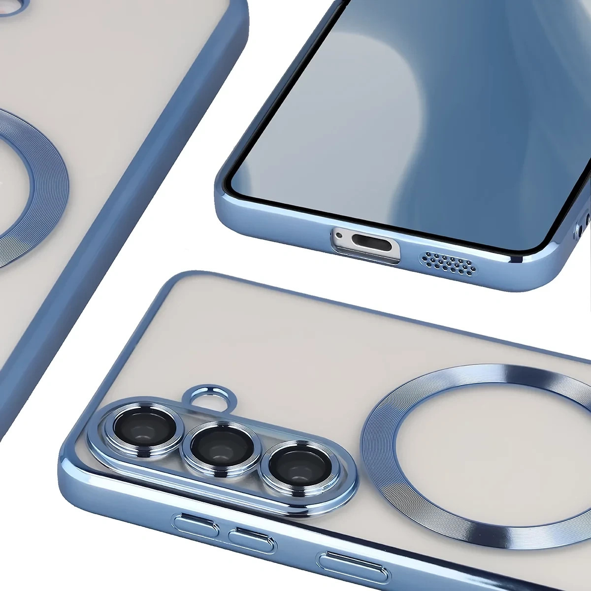 Kryt Bizon Case GuardO Magnetic Samsung Galaxy S26, transparent-blue