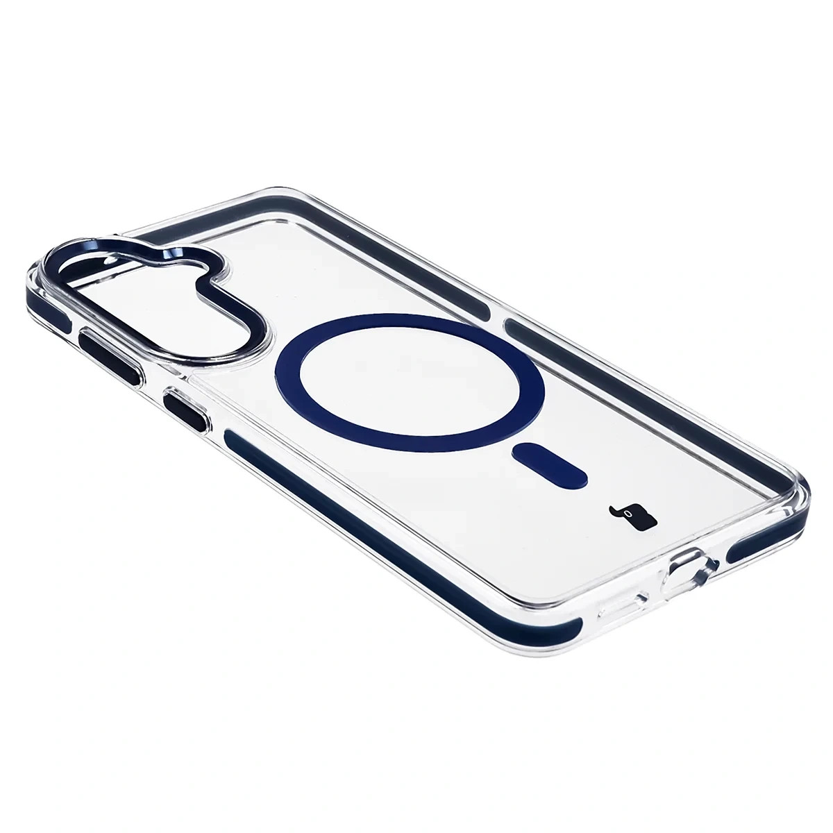 Kryt Bizon Case Marco Magnetic Samsung Galaxy S26 Plus, transparent with a blue frame