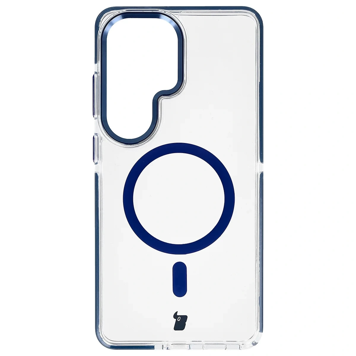 Kryt Bizon Case Marco Magnetic Samsung Galaxy S26 Ultra, transparent with a blue frame