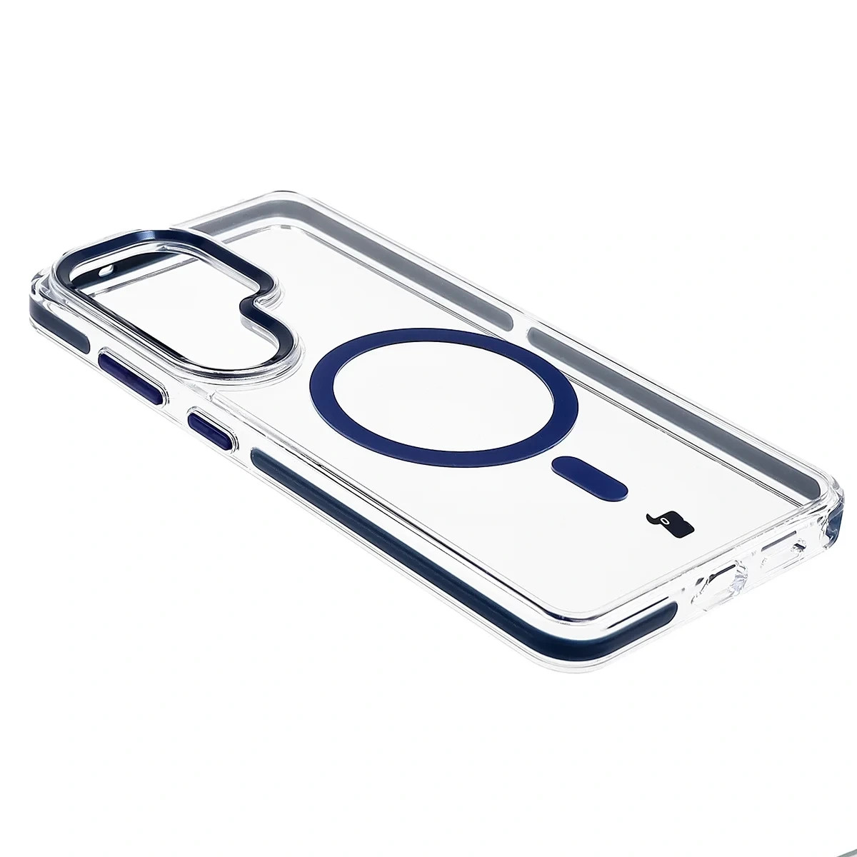 Kryt Bizon Case Marco Magnetic Samsung Galaxy S26 Ultra, transparent with a blue frame