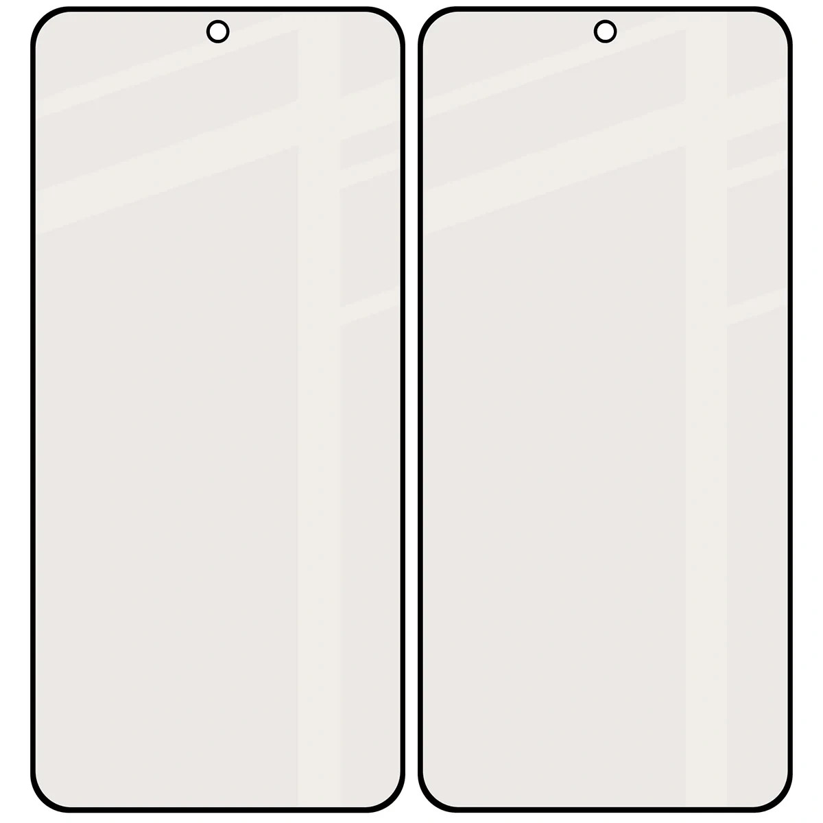 Ochranné sklo Bizon Glass Matte Duo Samsung Galaxy S25, black frame [2 PACK]