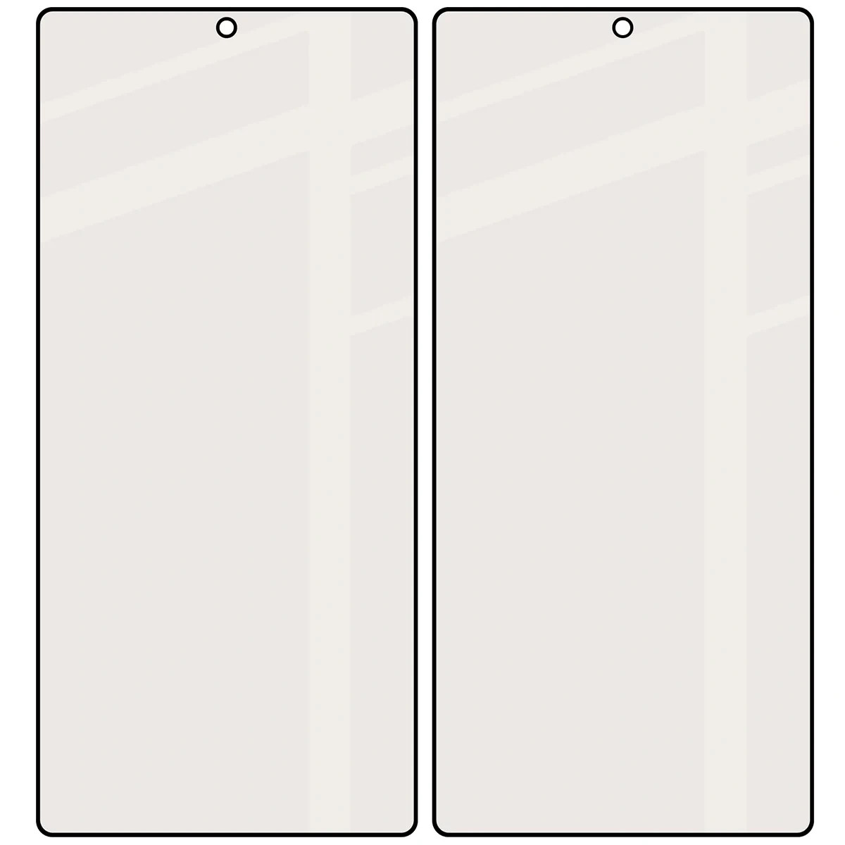 Ochranné sklo Bizon Glass Matte Duo Samsung Galaxy S25 Ultra, black frame [2 PACK]