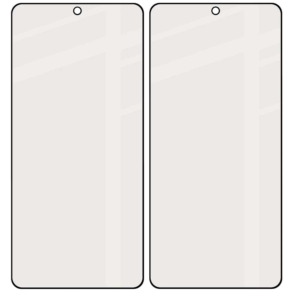 Ochranné sklo Bizon Glass Matte Duo Samsung Galaxy S26 Plus / S25 Edge, black frame [2 PACK]