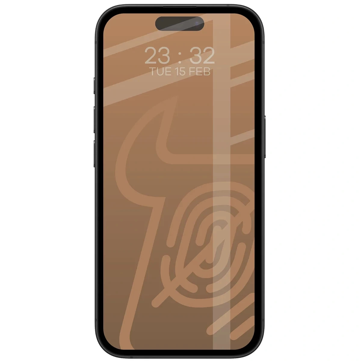 Ochranné sklo Bizon Glass Matte Duo Apple iPhone 15 / 16, black frame [2 PACK]