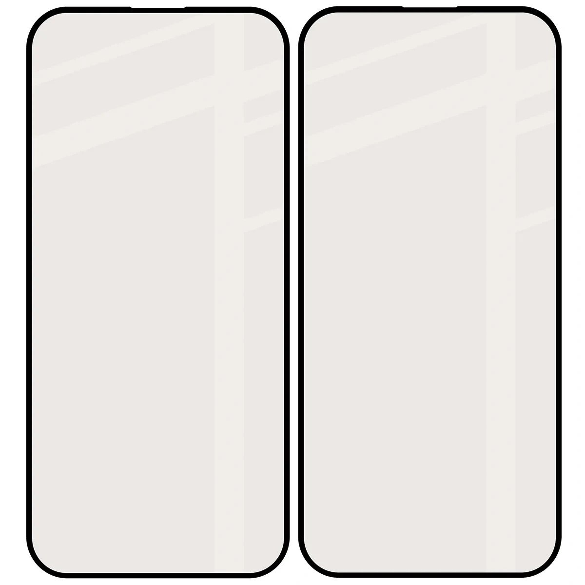 Ochranné sklo Bizon Glass Matte Duo Apple iPhone 15 / 16, black frame [2 PACK]