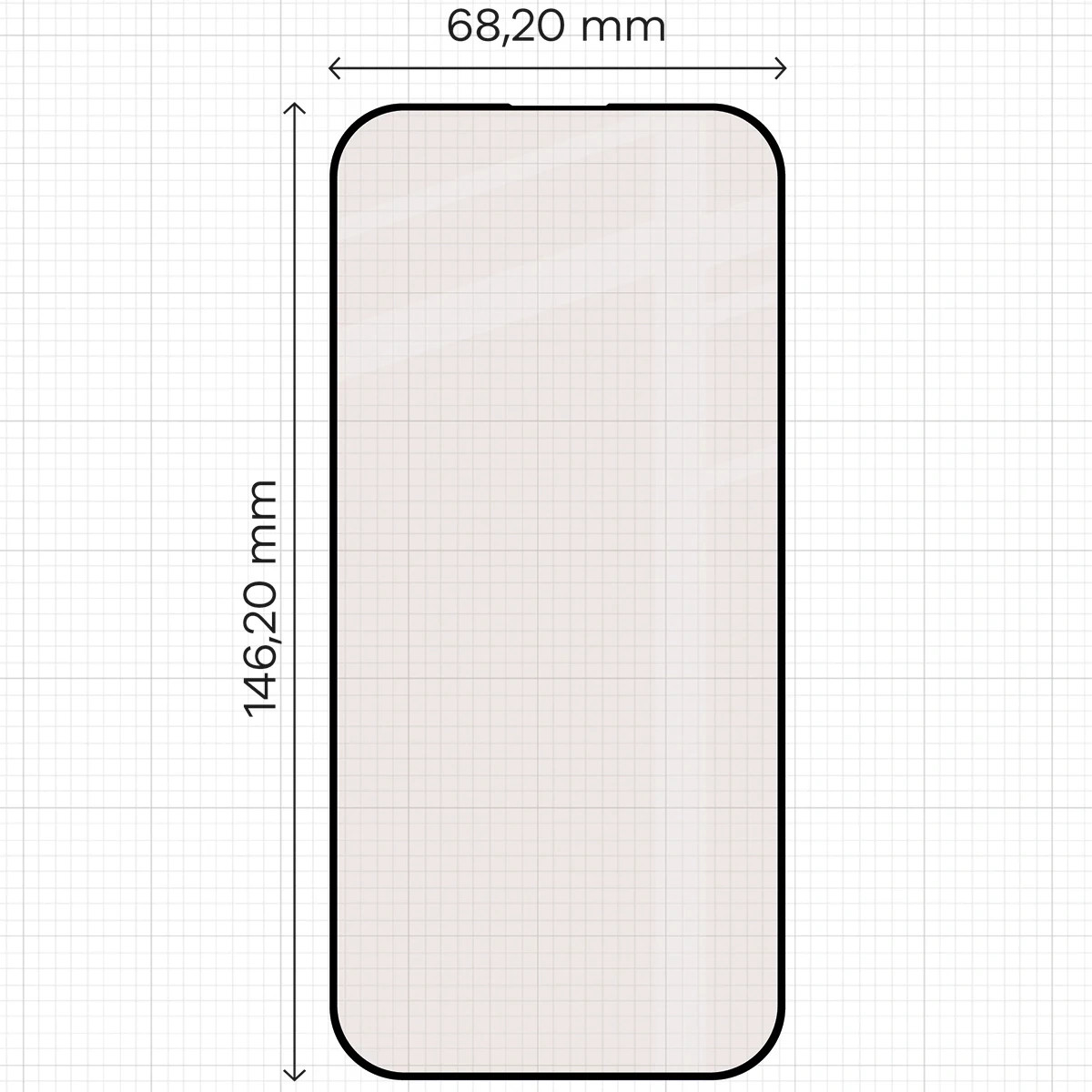 Ochranné sklo Bizon Glass Matte Duo Apple iPhone 16 Pro / 17, black frame [2 PACK]