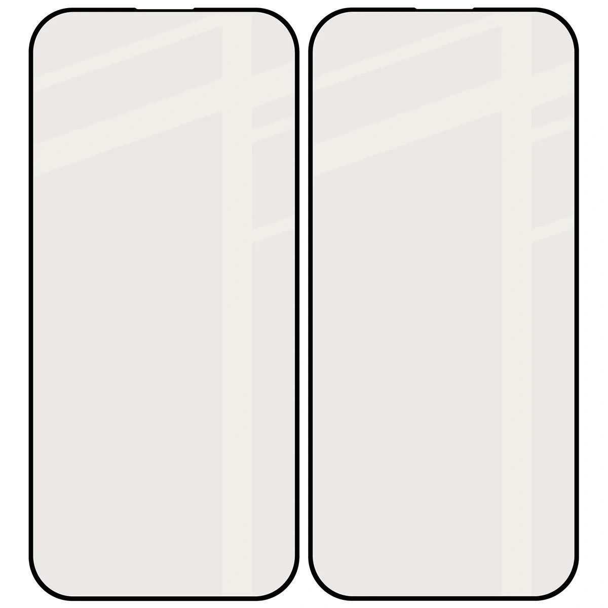 Ochranné sklo Bizon Glass Matte Duo Apple iPhone 16 Pro / 17, black frame [2 PACK]
