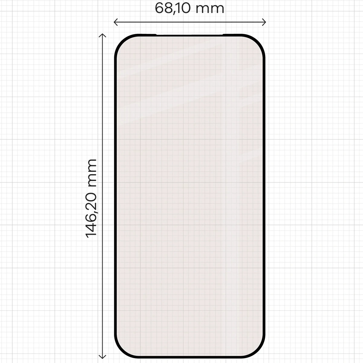 Ochranné sklo Bizon Glass Matte Duo Apple iPhone 17 Pro, black frame [2 PACK]