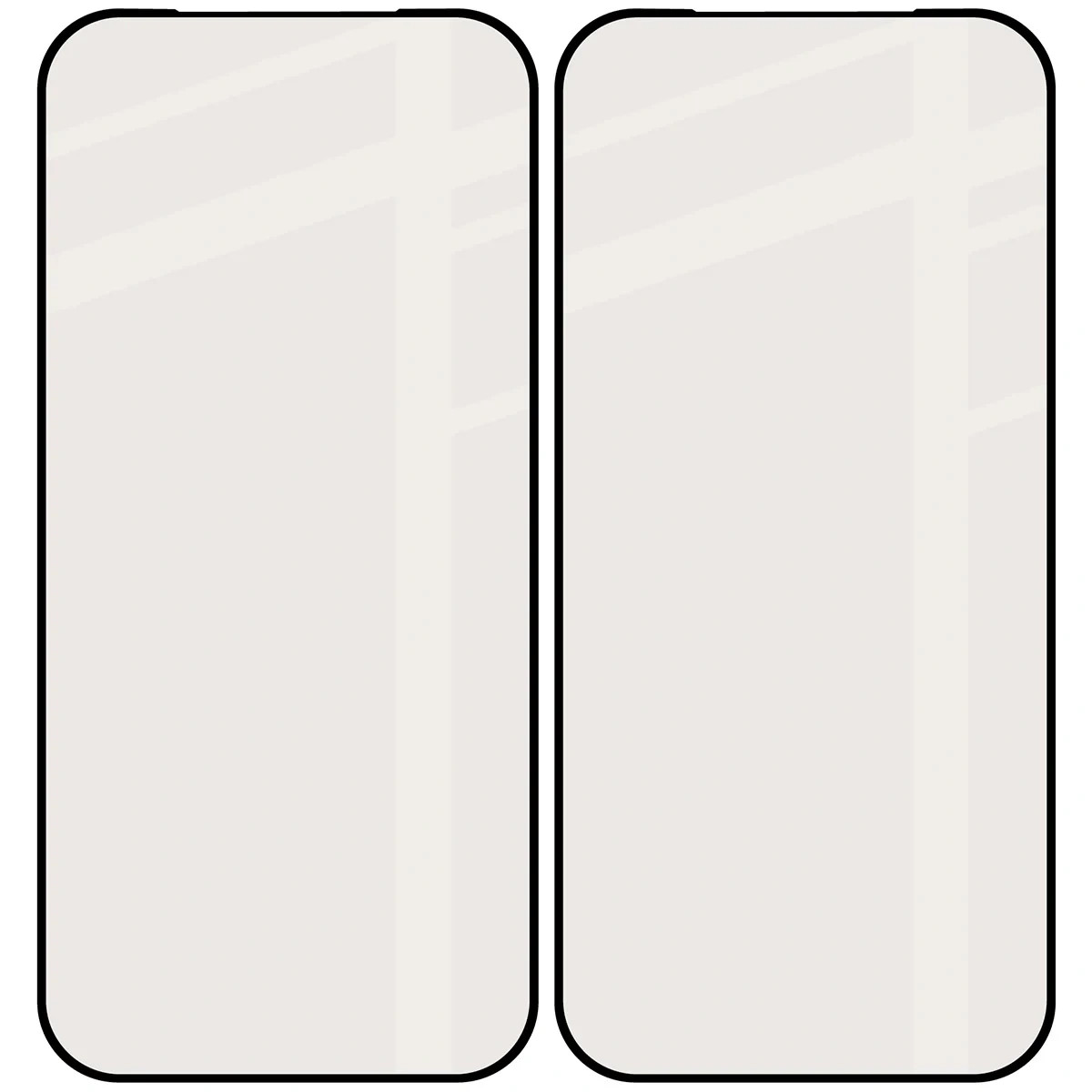 Ochranné sklo Bizon Glass Matte Duo Apple iPhone 17 Pro, black frame [2 PACK]