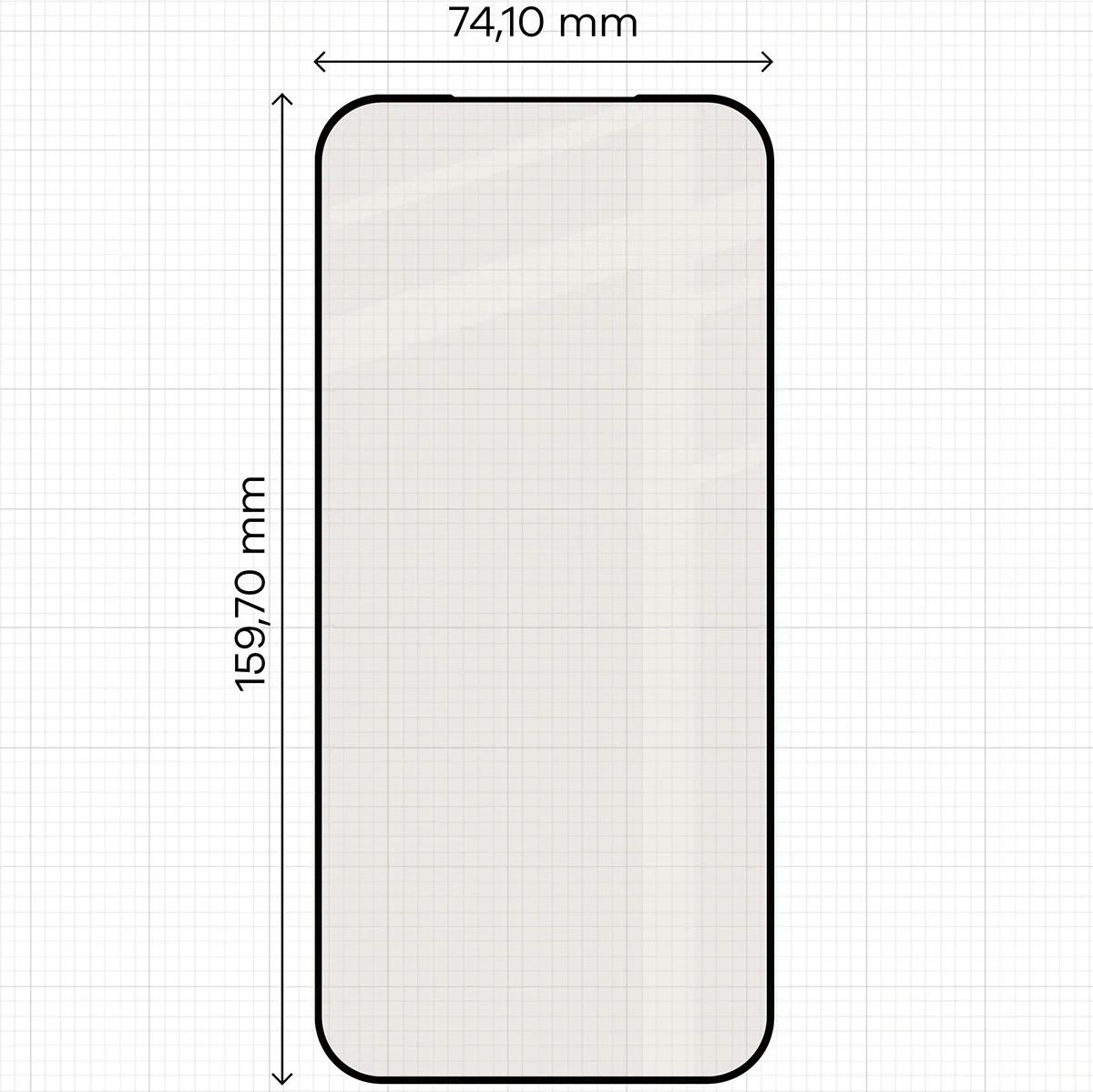 Ochranné sklo Bizon Glass Matte Duo Apple iPhone 17 Pro Max, black frame [2 PACK]