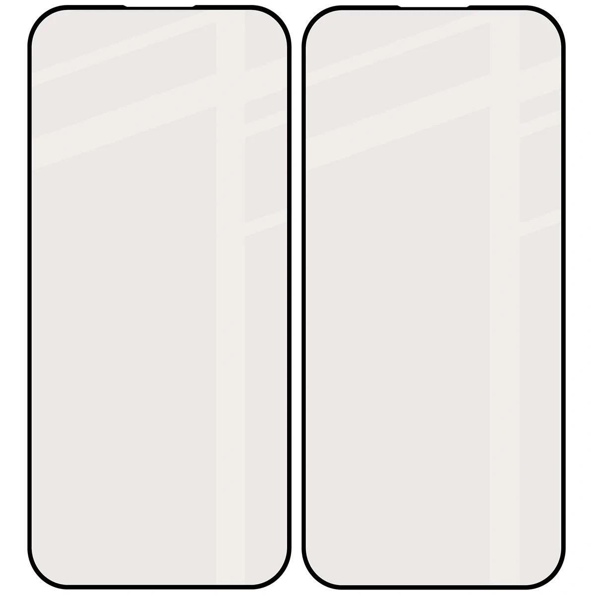 Ochranné sklo Bizon Glass Matte Duo Apple iPhone Air, black frame [2 PACK]