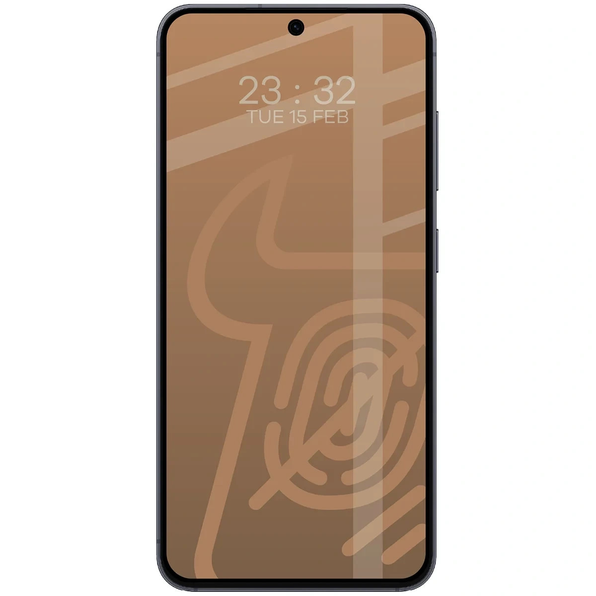 Ochranné sklo Bizon Glass Matte Samsung Galaxy S25, black frame