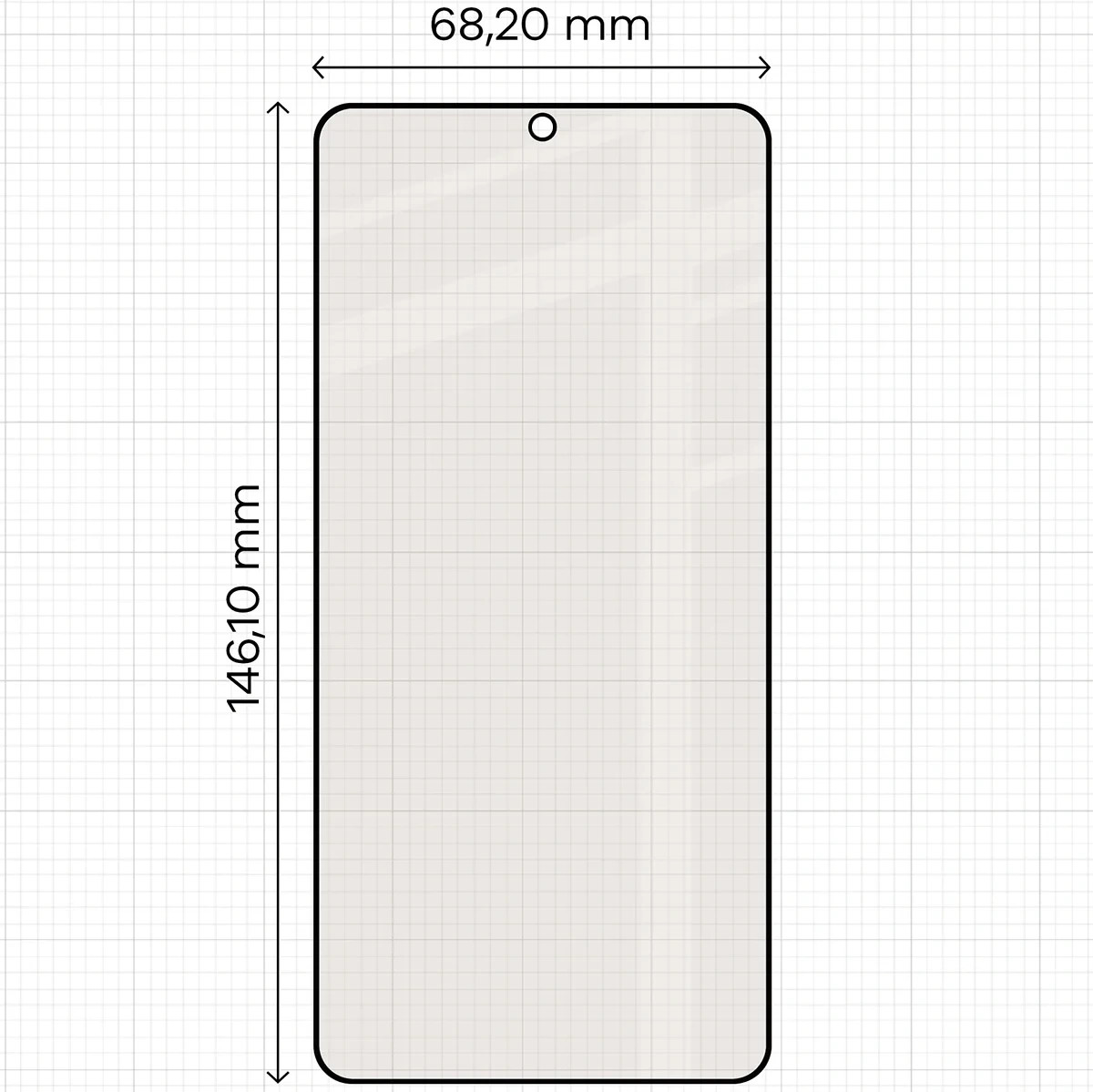 Ochranné sklo Bizon Glass Matte Samsung Galaxy S26, black frame