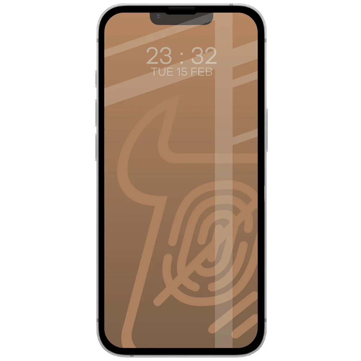Ochranné sklo Bizon Glass Matte Apple iPhone 17e / 16e / 14 / 13 Pro / 13, black frame