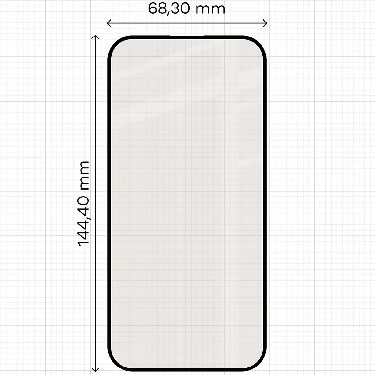 Ochranné sklo Bizon Glass Matte Apple iPhone 15 / 16, black frame