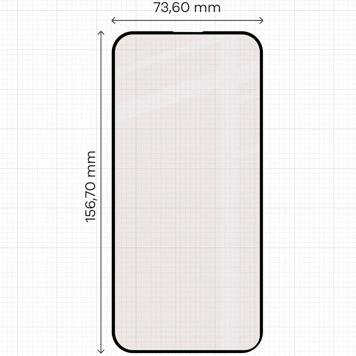 Ochranné sklo Bizon Glass Matte Apple iPhone 15 Pro Max, black frame