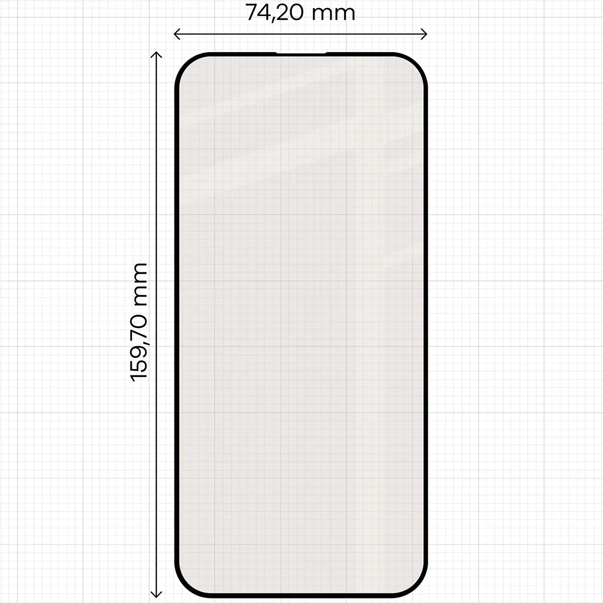 Ochranné sklo Bizon Glass Matte Apple iPhone 16 Pro Max, black frame